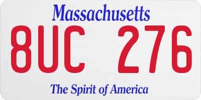 MA license plate 8UC276