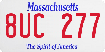 MA license plate 8UC277