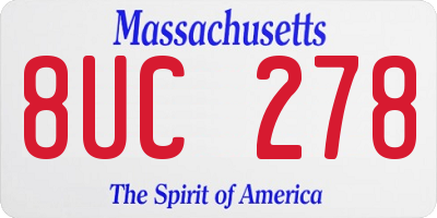 MA license plate 8UC278
