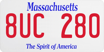 MA license plate 8UC280