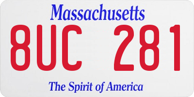 MA license plate 8UC281
