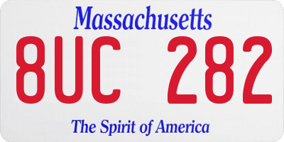 MA license plate 8UC282