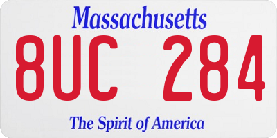 MA license plate 8UC284