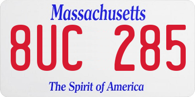 MA license plate 8UC285