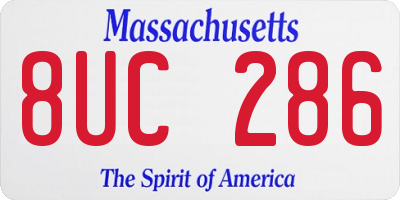 MA license plate 8UC286