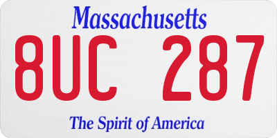 MA license plate 8UC287