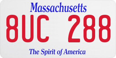 MA license plate 8UC288