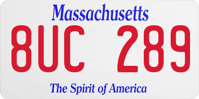 MA license plate 8UC289