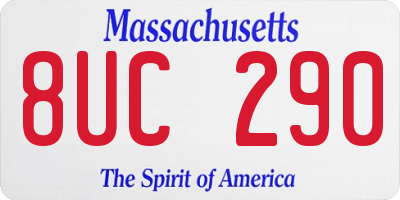 MA license plate 8UC290