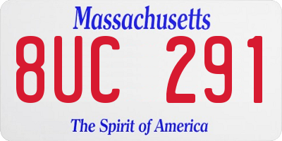 MA license plate 8UC291