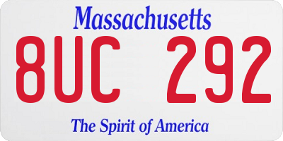 MA license plate 8UC292