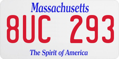 MA license plate 8UC293