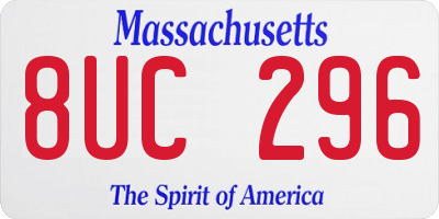 MA license plate 8UC296