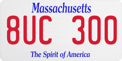 MA license plate 8UC300