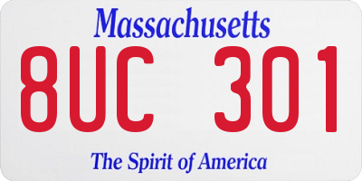 MA license plate 8UC301