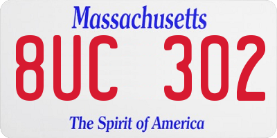 MA license plate 8UC302