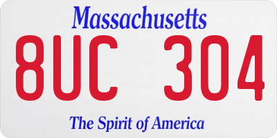 MA license plate 8UC304