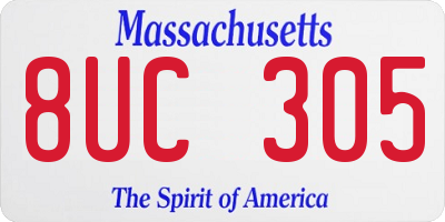 MA license plate 8UC305
