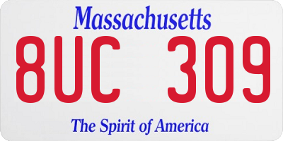 MA license plate 8UC309