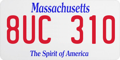 MA license plate 8UC310