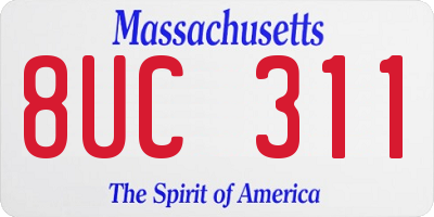 MA license plate 8UC311