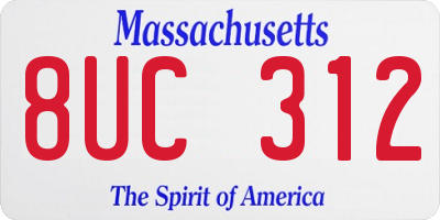 MA license plate 8UC312