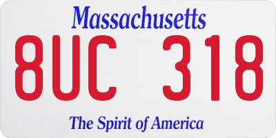 MA license plate 8UC318