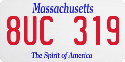 MA license plate 8UC319
