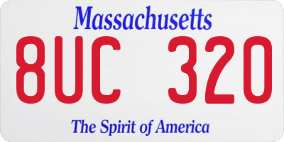 MA license plate 8UC320