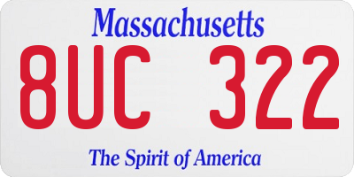 MA license plate 8UC322