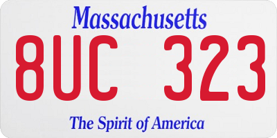 MA license plate 8UC323