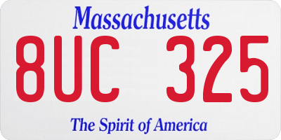 MA license plate 8UC325
