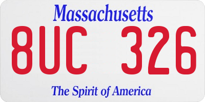 MA license plate 8UC326