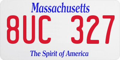 MA license plate 8UC327