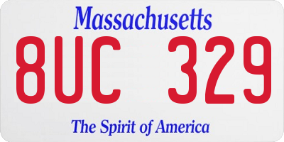 MA license plate 8UC329