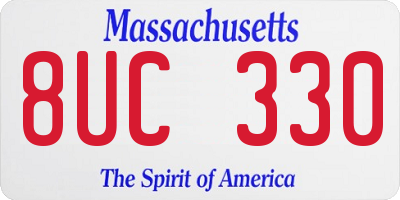 MA license plate 8UC330