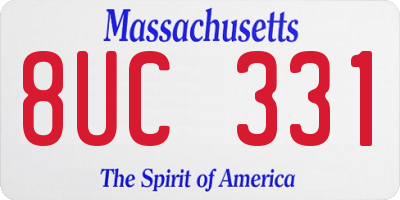 MA license plate 8UC331