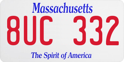 MA license plate 8UC332