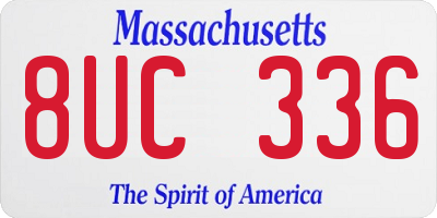 MA license plate 8UC336