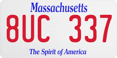 MA license plate 8UC337