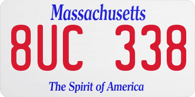 MA license plate 8UC338