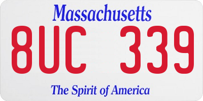 MA license plate 8UC339