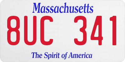 MA license plate 8UC341