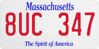 MA license plate 8UC347