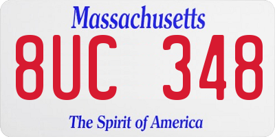 MA license plate 8UC348
