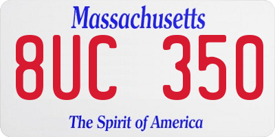 MA license plate 8UC350