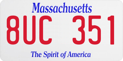MA license plate 8UC351