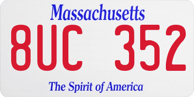 MA license plate 8UC352