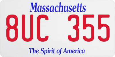 MA license plate 8UC355