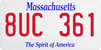 MA license plate 8UC361